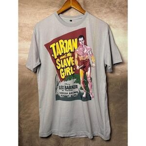 Tarzan and the Slave Girl Movie Poster Tee Size L NWT Defect